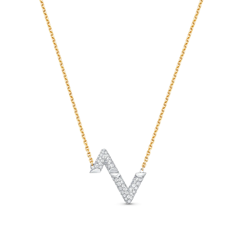 [AM]VOLT SILVER DIAMOND PEDANT NECKLACE