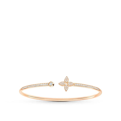 [AM]IDYLLE ROSE GOLD OPEN BRACELET DIAMOND PAVED