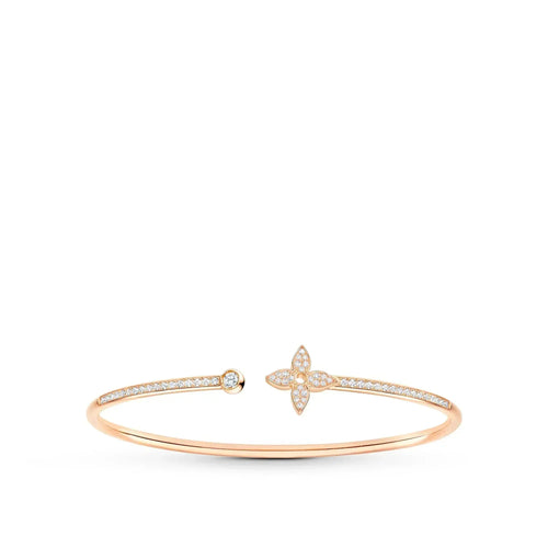[AM]IDYLLE ROSE GOLD OPEN BRACELET DIAMOND PAVED