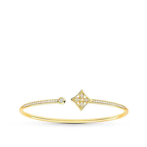 [AM]IDYLLE GOLD OPEN BRACELET DIAMOND PAVED