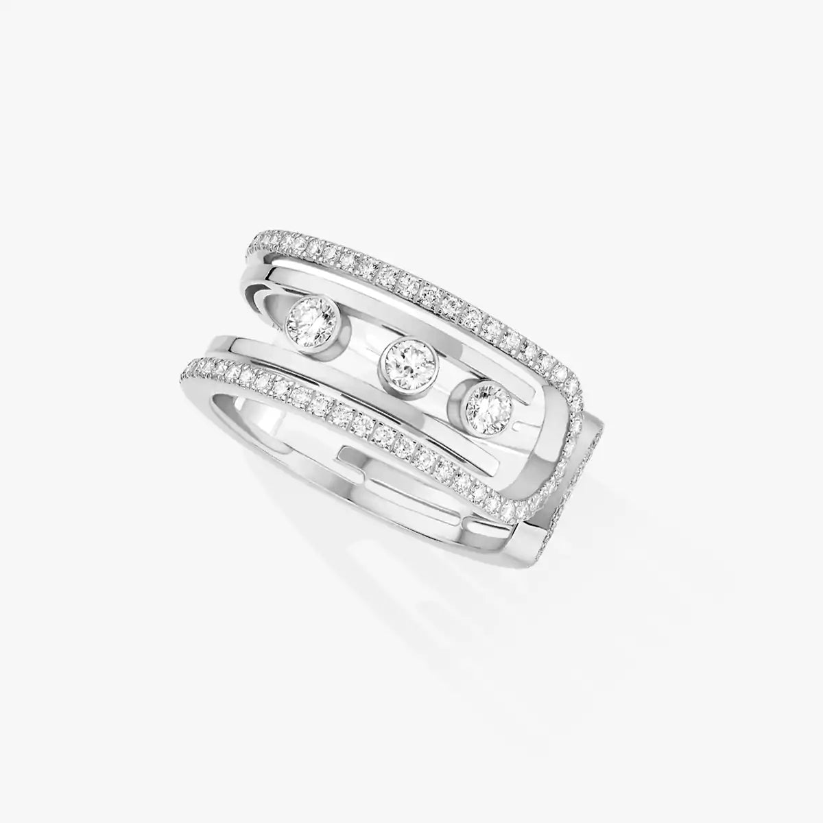[AM]OPEN MOVE 10-DIAMOND PAVÉ RING