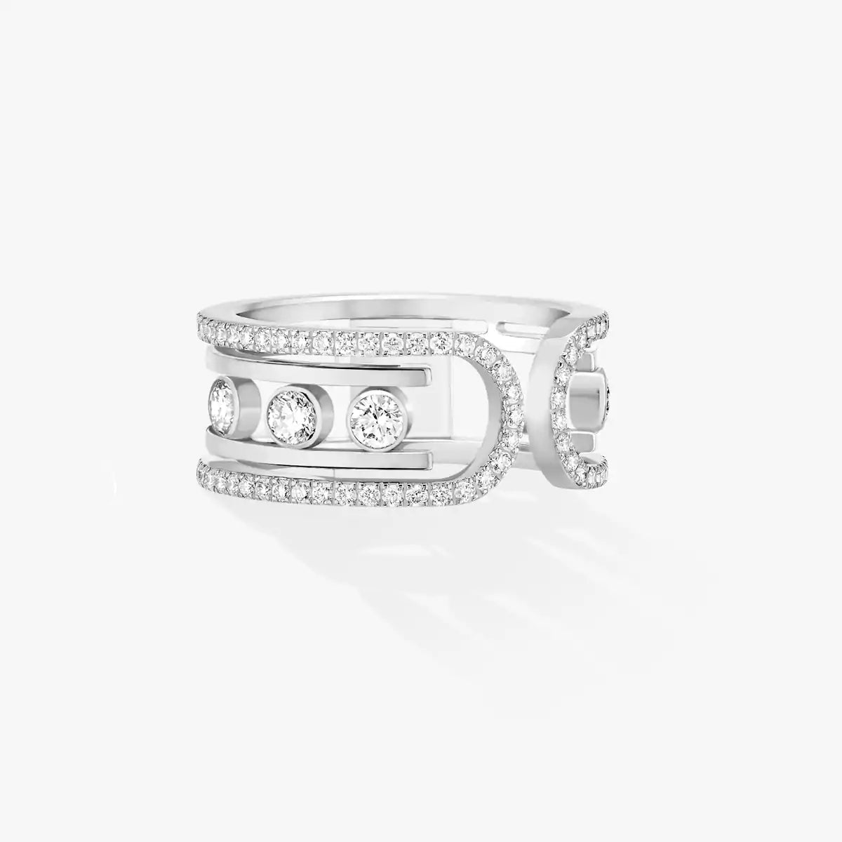 [AM]OPEN MOVE 10-DIAMOND PAVÉ RING