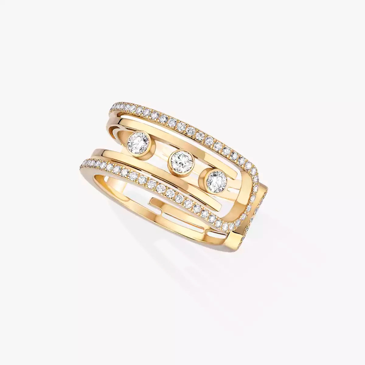 [AM]OPEN MOVE 10-DIAMOND PAVÉ RING