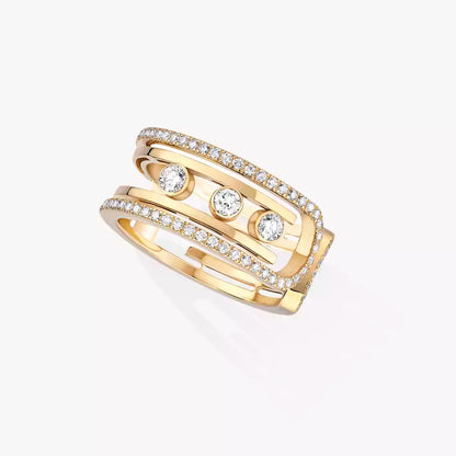 [AM]OPEN MOVE 10-DIAMOND PAVÉ RING