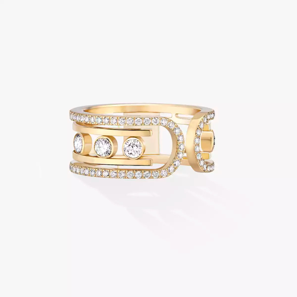 [AM]OPEN MOVE 10-DIAMOND PAVÉ RING