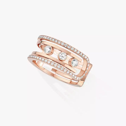 [AM]OPEN MOVE 10-DIAMOND PAVÉ RING