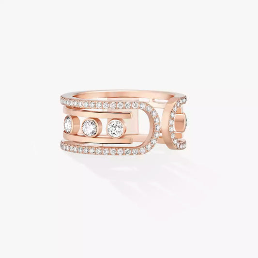 [AM]OPEN MOVE 10-DIAMOND PAVÉ RING
