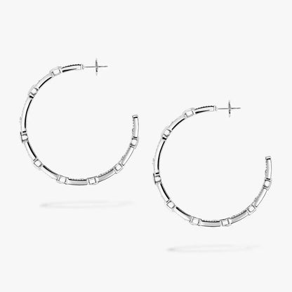 [AM]MOVE LINK KINETIC DIAMOND HOOP EARRINGS