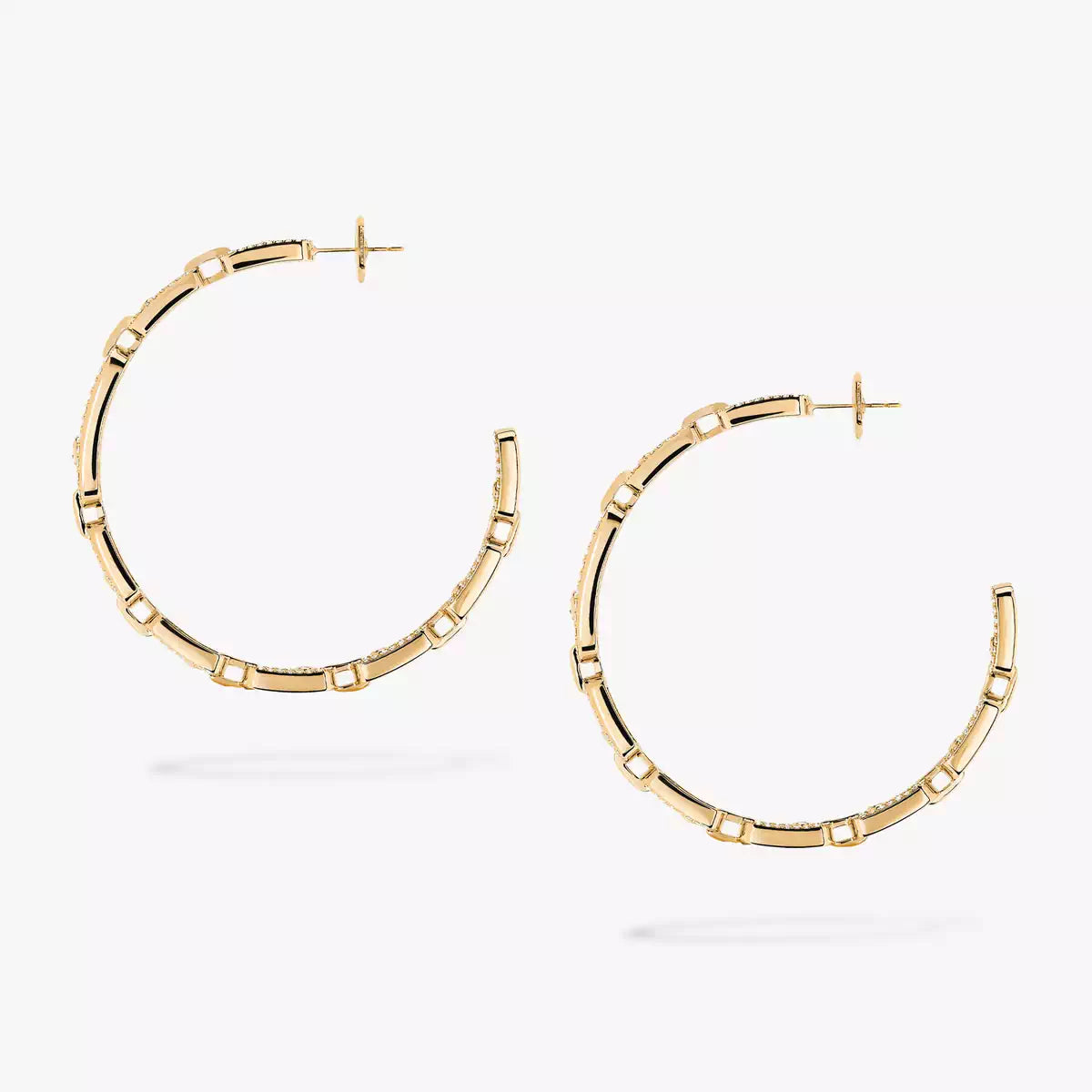 [AM]MOVE LINK KINETIC DIAMOND HOOP EARRINGS
