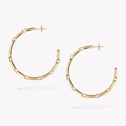 [AM]MOVE LINK KINETIC DIAMOND HOOP EARRINGS