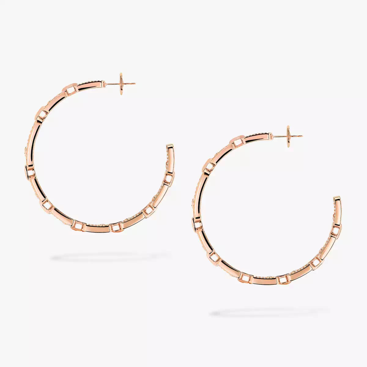[AM]MOVE LINK KINETIC DIAMOND HOOP EARRINGS