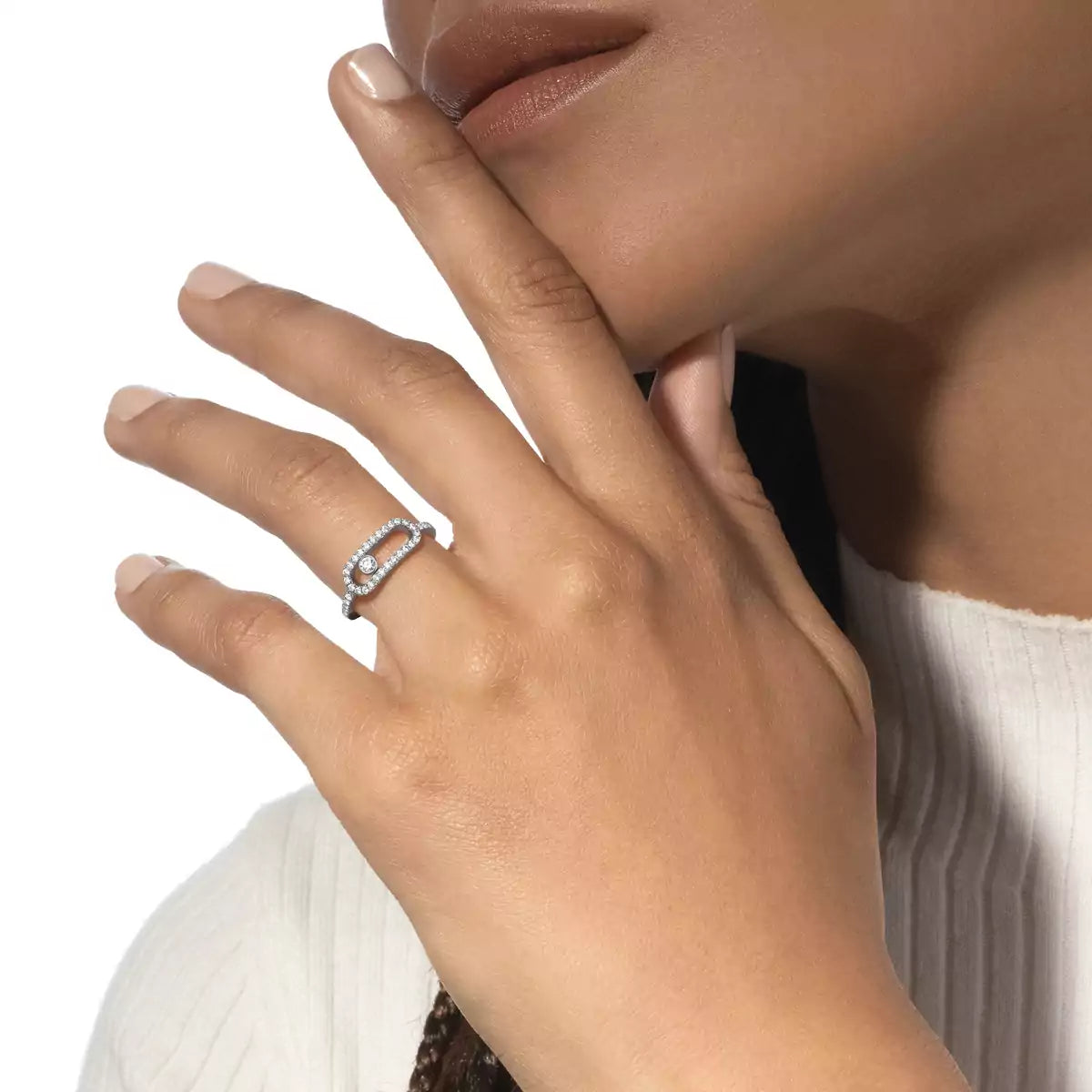 [AM]MOVE UNO FULL PAVÉ DIAMOND RING
