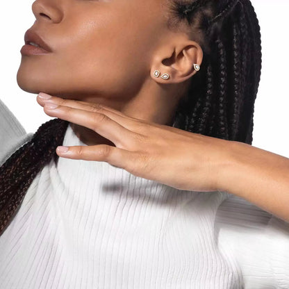 [AM]MY TWIN 1+2 DIAMOND EARRINGS