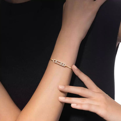 [AM]MOVE PAVÉ DIAMOND BANGLE BRACELET M