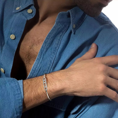 [AM]MOVE PAVÉ DIAMOND BANGLE BRACELET M