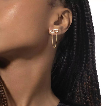 [AM]MOVE UNO ALL DIAMOND STUD EARRINGS