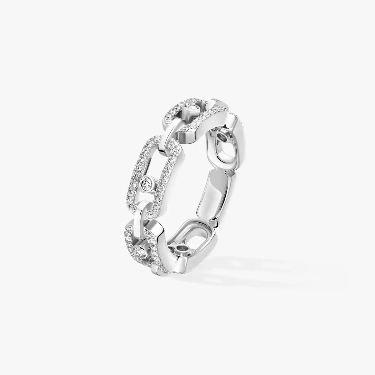 [AM]MOVE LINK PAVÉ DIAMOND RING