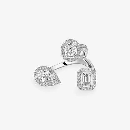 [AM]MY TWIN TRILOGY OPEN PAVÉ RING