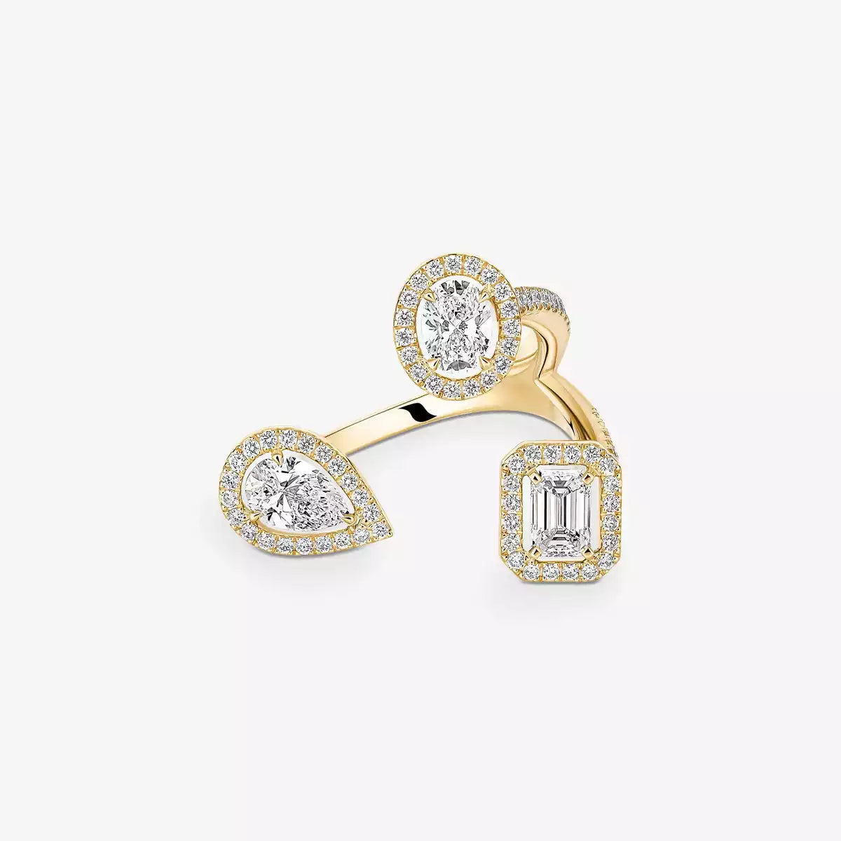 [AM]MY TWIN TRILOGY OPEN PAVÉ RING