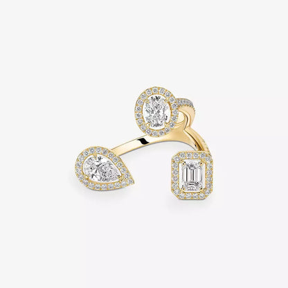 [AM]MY TWIN TRILOGY OPEN PAVÉ RING