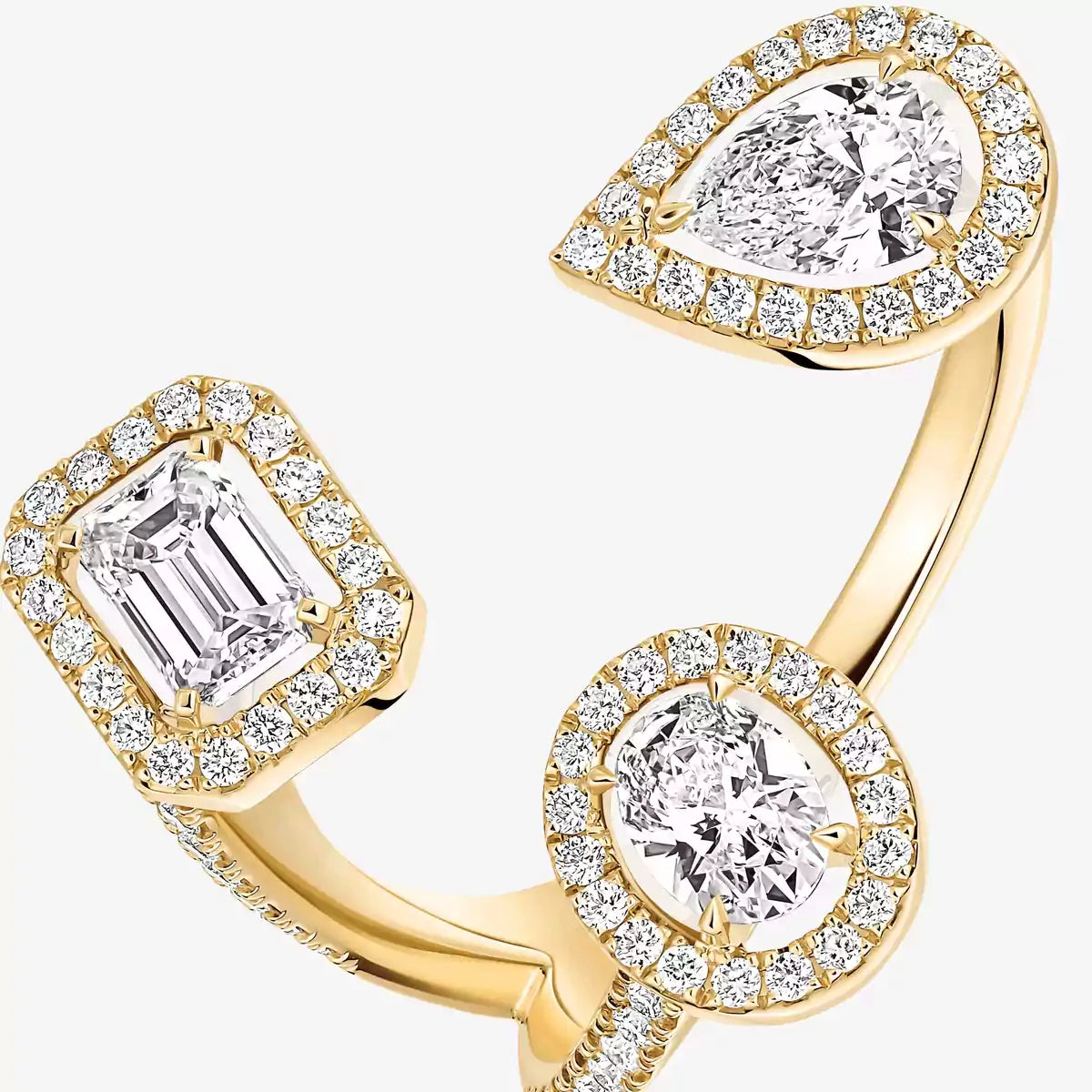 [AM]MY TWIN TRILOGY OPEN PAVÉ RING