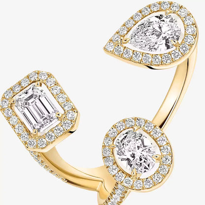 [AM]MY TWIN TRILOGY OPEN PAVÉ RING