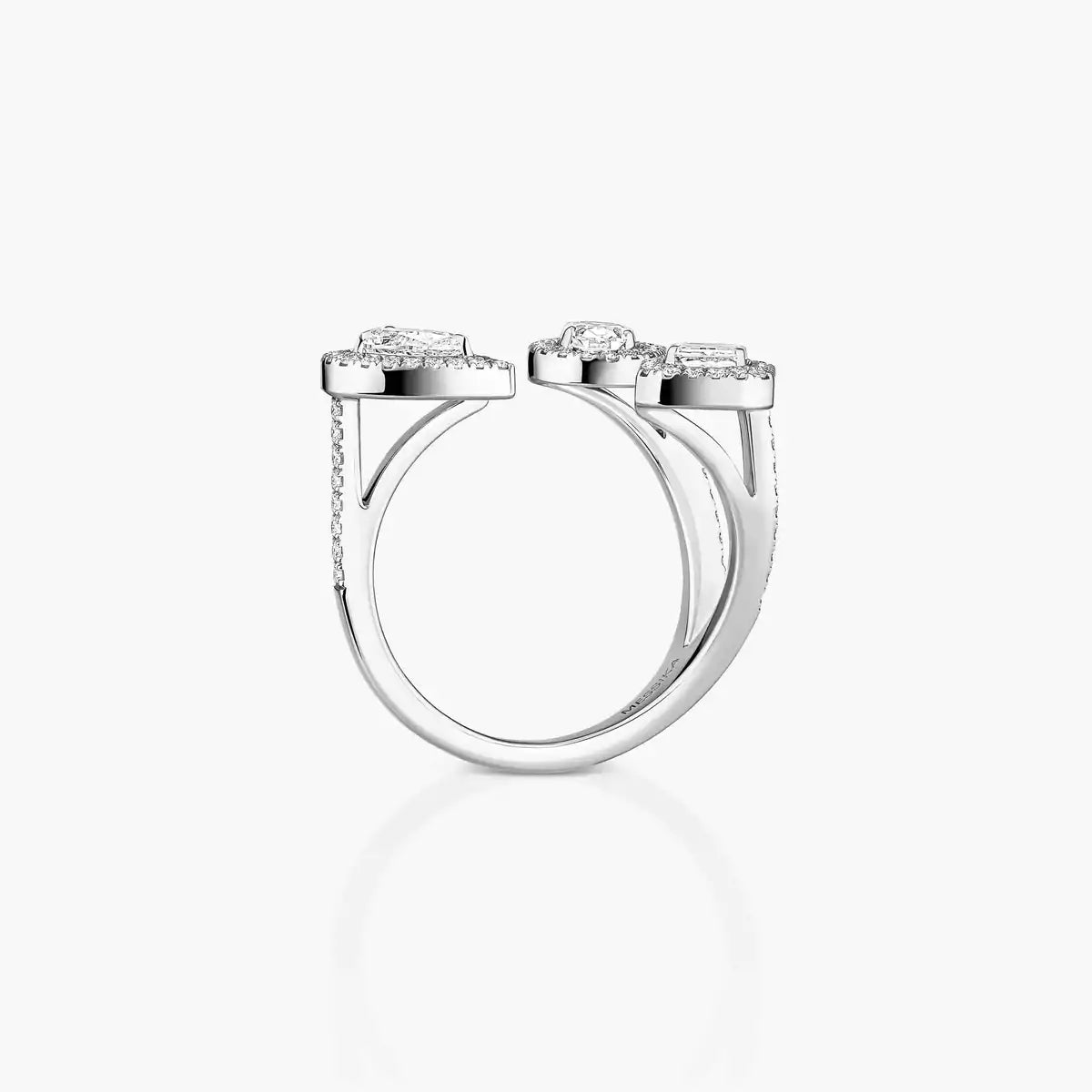 [AM]MY TWIN TRILOGY OPEN PAVÉ RING