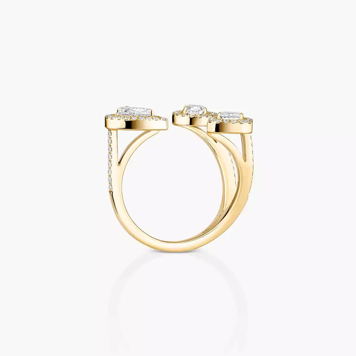 [AM]MY TWIN TRILOGY OPEN PAVÉ RING