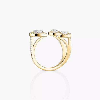 [AM]MY TWIN TRILOGY OPEN PAVÉ RING