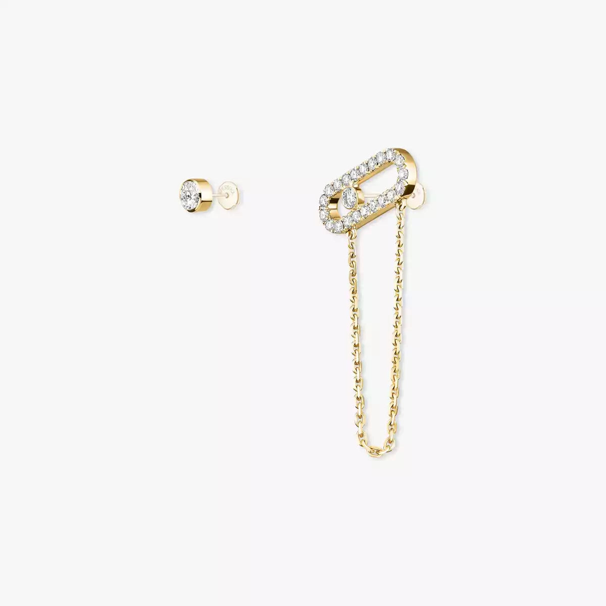 [AM]MOVE UNO ALL DIAMOND STUD EARRINGS