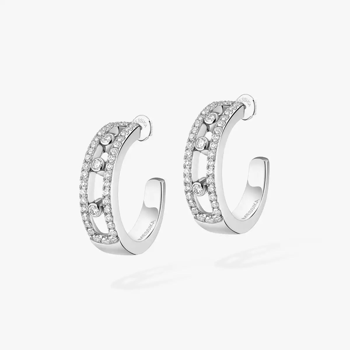 [AM]MOVE PAVÉ DIAMOND HOOP EARRINGS