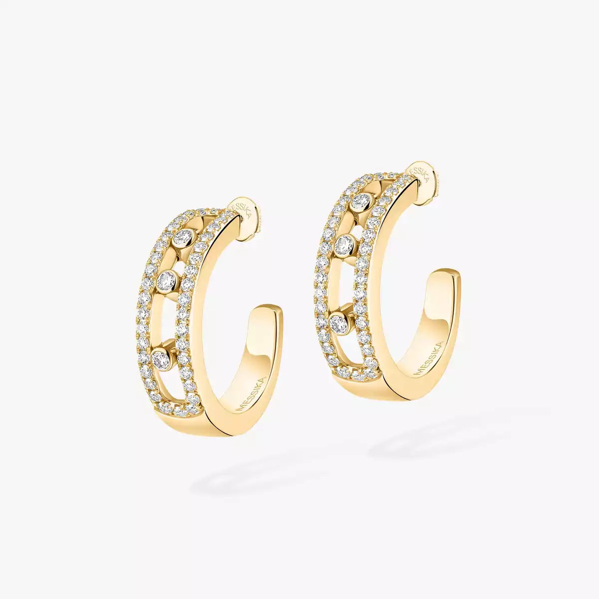 [AM]MOVE PAVÉ DIAMOND HOOP EARRINGS