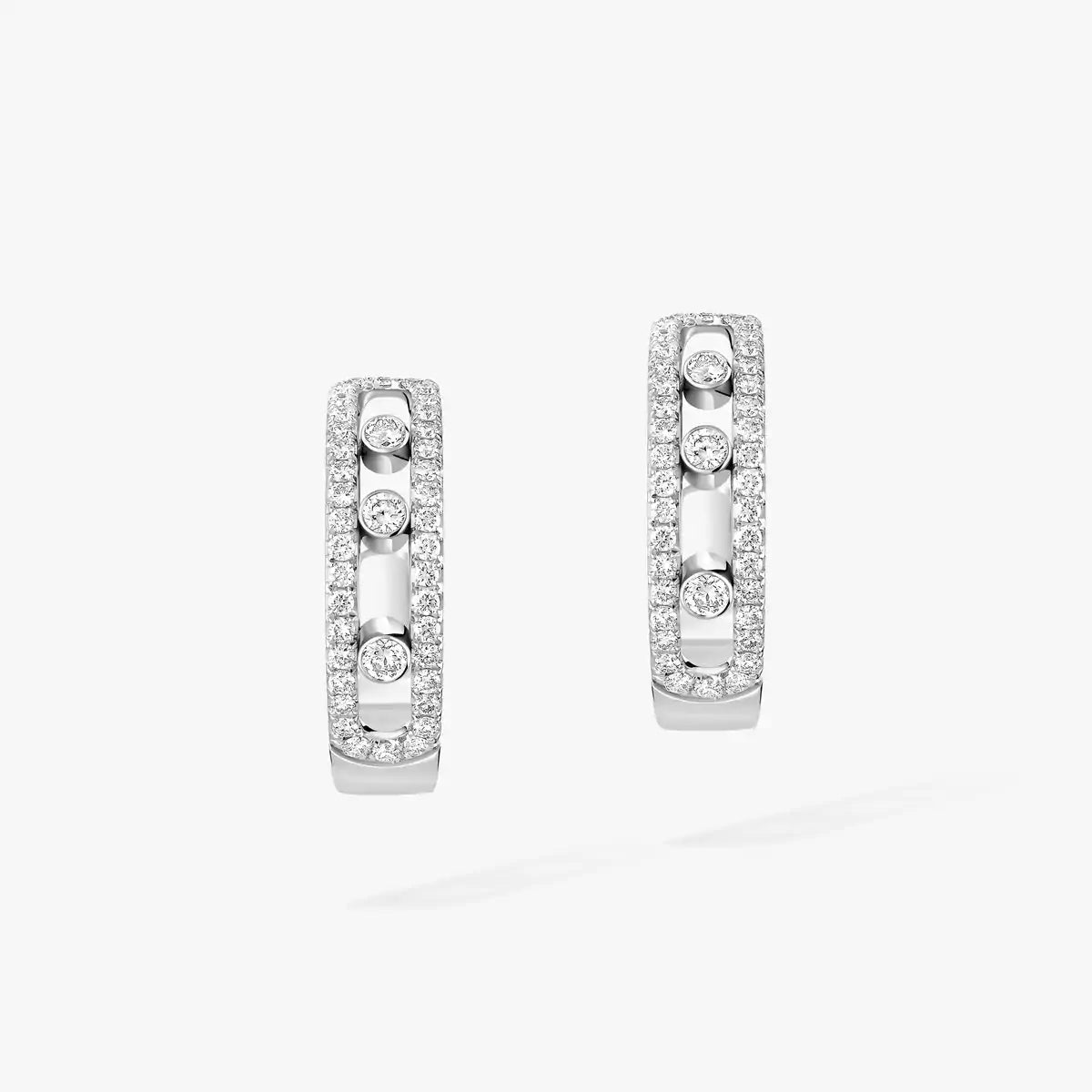 [AM]MOVE PAVÉ DIAMOND HOOP EARRINGS