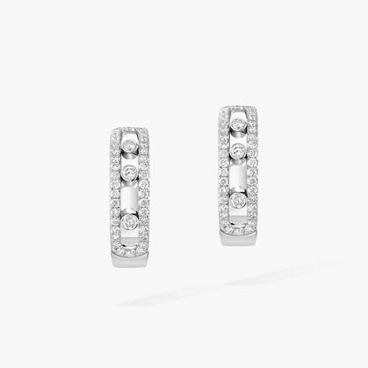 [AM]MOVE PAVÉ DIAMOND HOOP EARRINGS