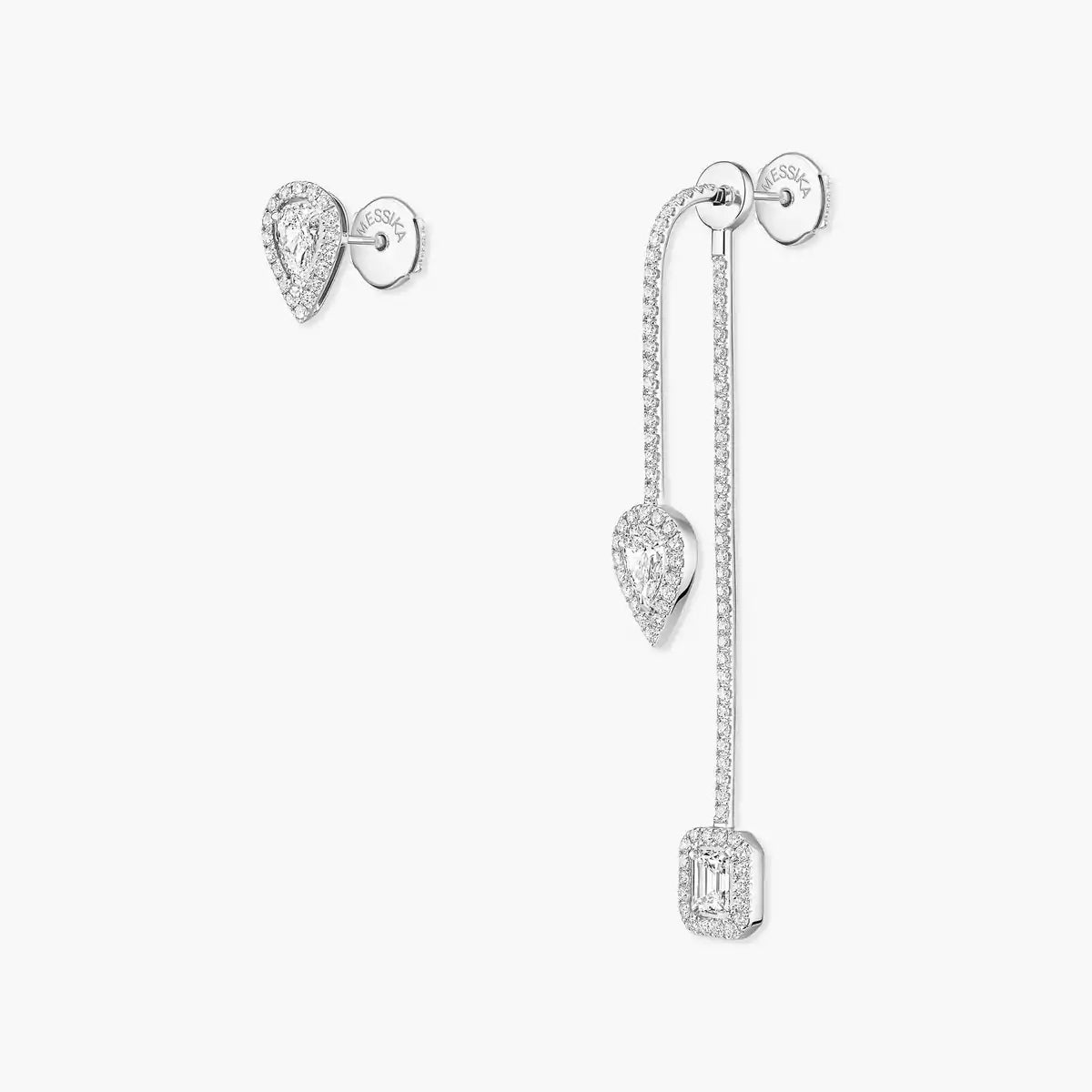 [AM]MY TWIN DIAMOND DROP EARRINGS