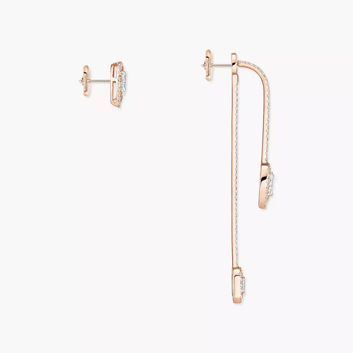 [AM]MY TWIN DIAMOND DROP EARRINGS