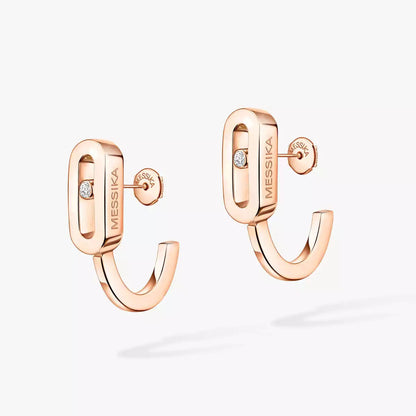 [AM]MOVE CLASSIQUE MINI DIAMOND HOOP EARRINGS