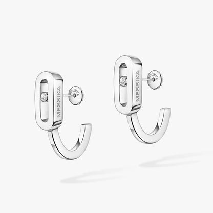 [AM]MOVE CLASSIQUE MINI DIAMOND HOOP EARRINGS