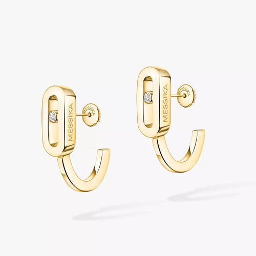 [AM]MOVE CLASSIQUE MINI DIAMOND HOOP EARRINGS