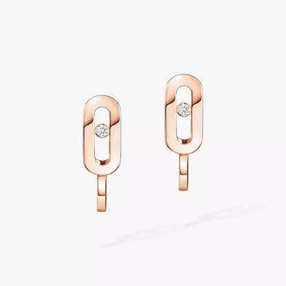 [AM]MOVE CLASSIQUE MINI DIAMOND HOOP EARRINGS