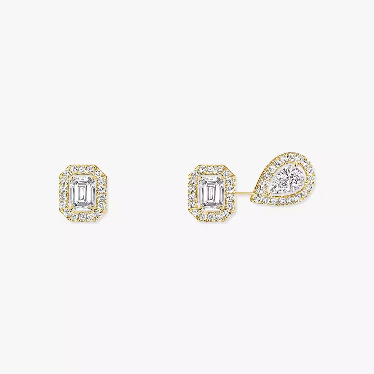 [AM]MY TWIN 1+2 DIAMOND EARRINGS