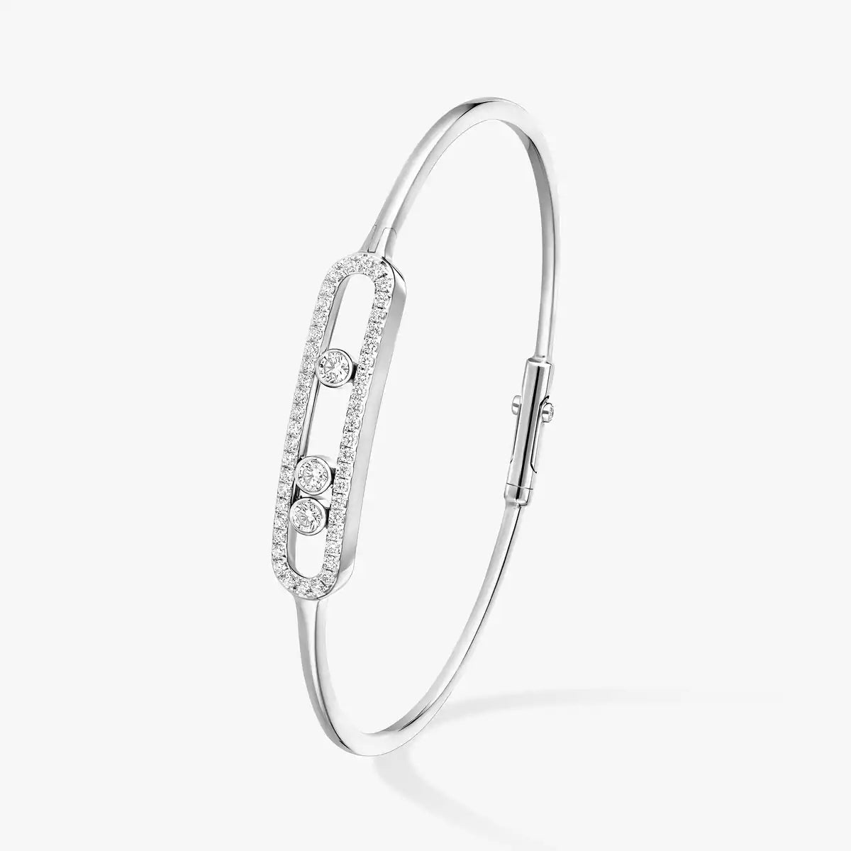 [AM]MOVE PAVÉ DIAMOND BANGLE BRACELET M