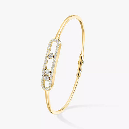 [AM]MOVE PAVÉ DIAMOND BANGLE BRACELET M