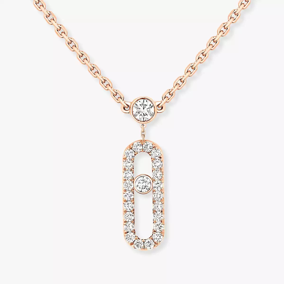 [AM]MOVE UNO 2-ROW PAVÉ NECKLACE