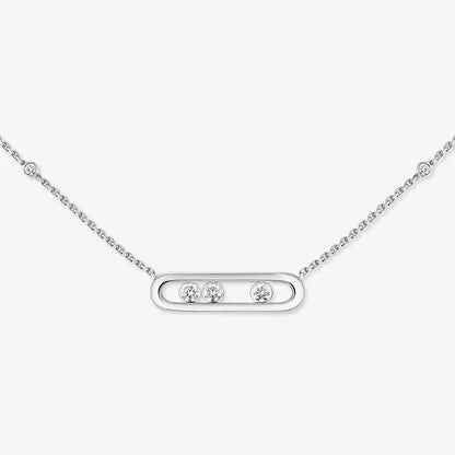 [AM]MOVE PAVÉ PENDANT 4 MOVING DIAMONDS NECKLACE