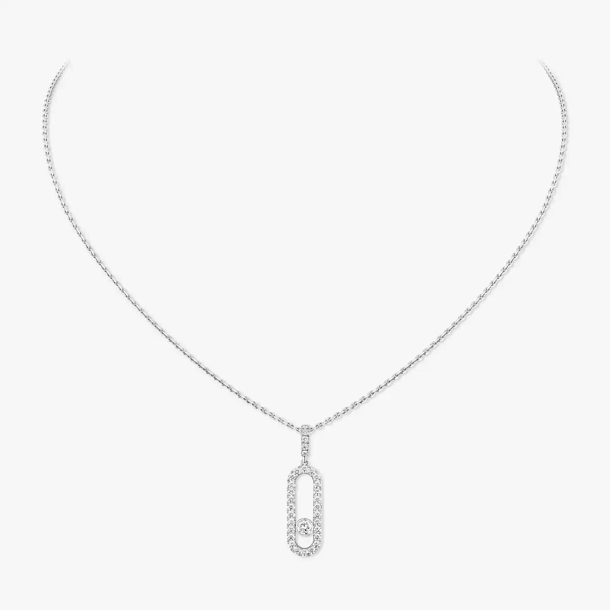 [AM]MOVE UNO FULL PAVÉ DIAMOND NECKLACE