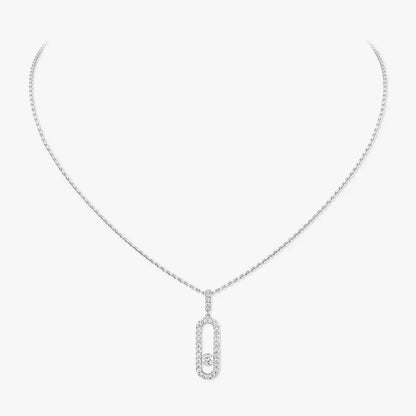 [AM]MOVE UNO FULL PAVÉ DIAMOND NECKLACE