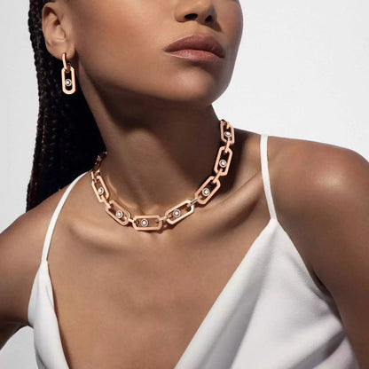 [AM]SO MOVE XL DIAMOND PENDANT EARRINGS