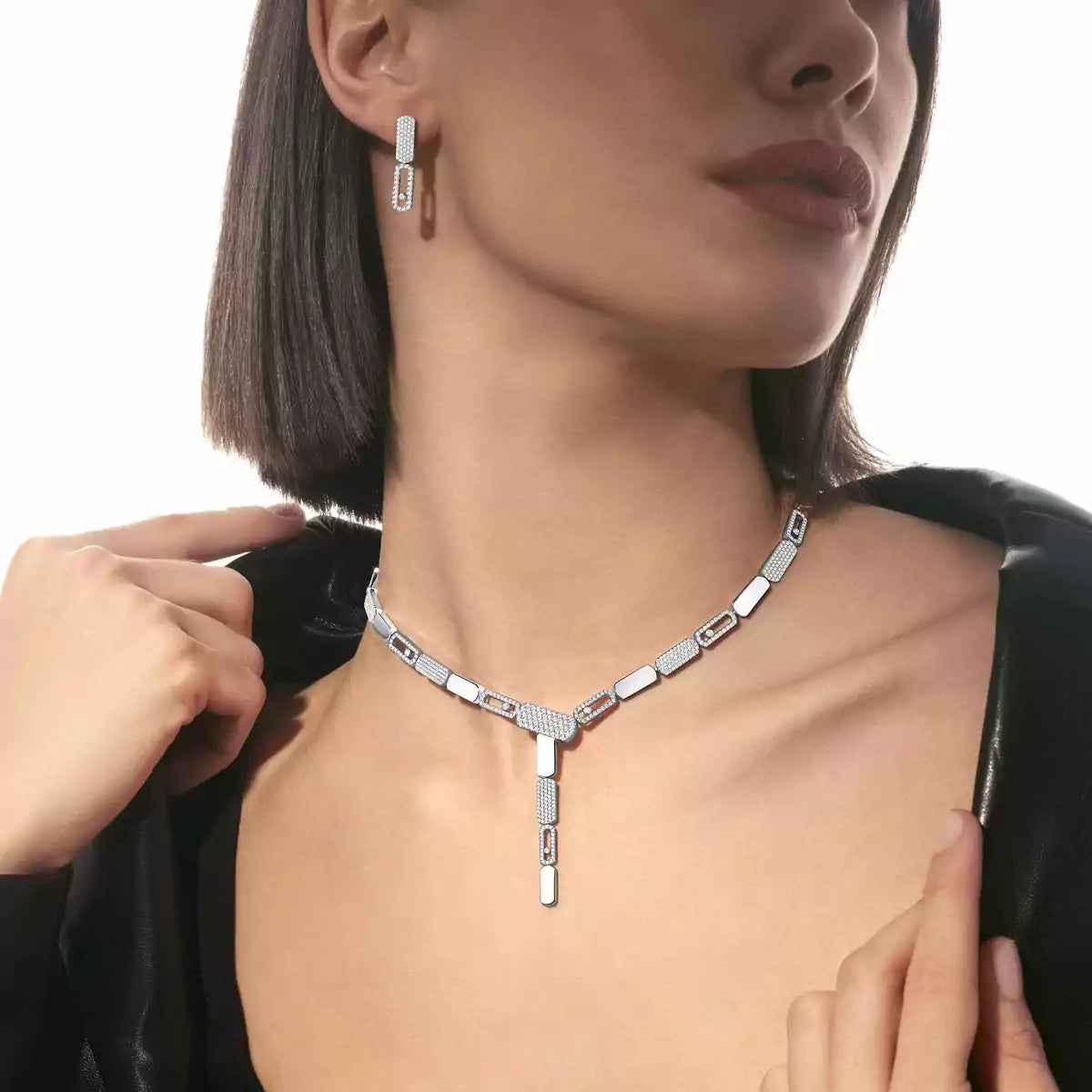 [AM]IMPERIAL MOVE SM DIAMOND EARRINGS