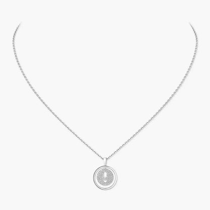[AM]LUCKY MOVE FULL PAVÉ DIAMOND NECKLACE